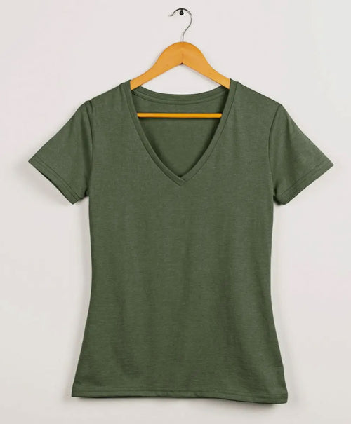 Modal V-Neck Tees in Navy and Olive