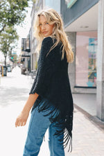Scalloped Knit Poncho