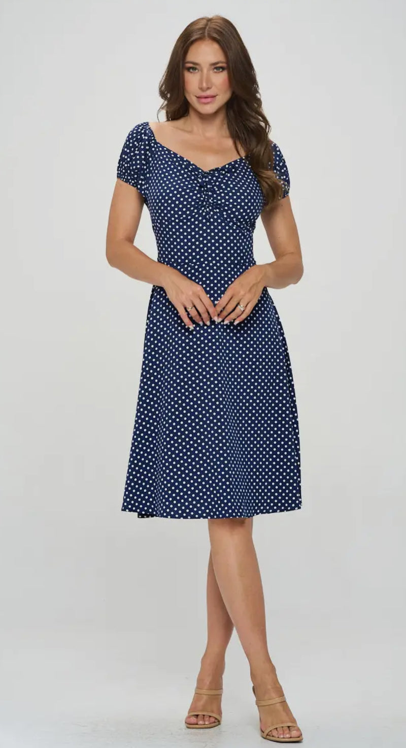 Polka-Dot Print Dress