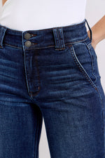Judy Blue Wide Leg Dark Wash Trouser Jeans