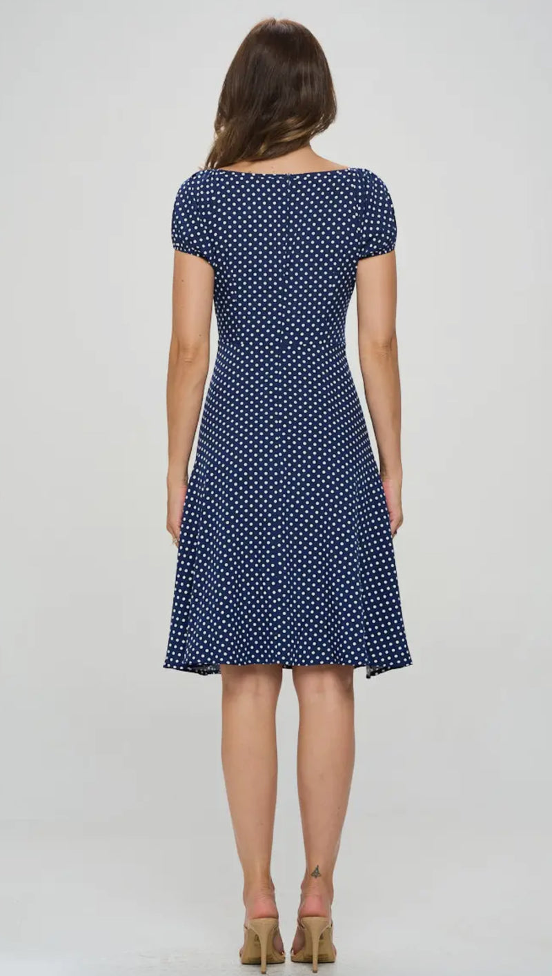 Polka-Dot Print Dress