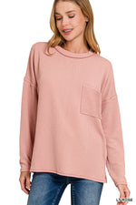 Ribbed Knit Drop-Shoulder Top in Seven Colors