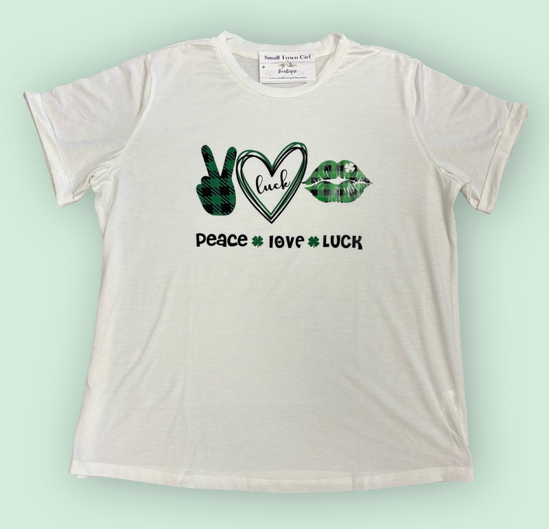Peace 🍀 Love 🍀 Luck Tee