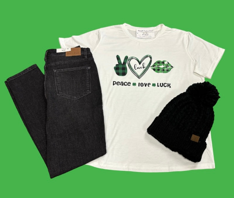 Peace 🍀 Love 🍀 Luck Tee
