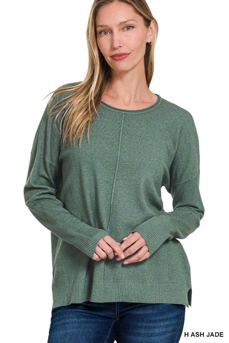 Lightweight Center Seam Sweater in Assorted Colors