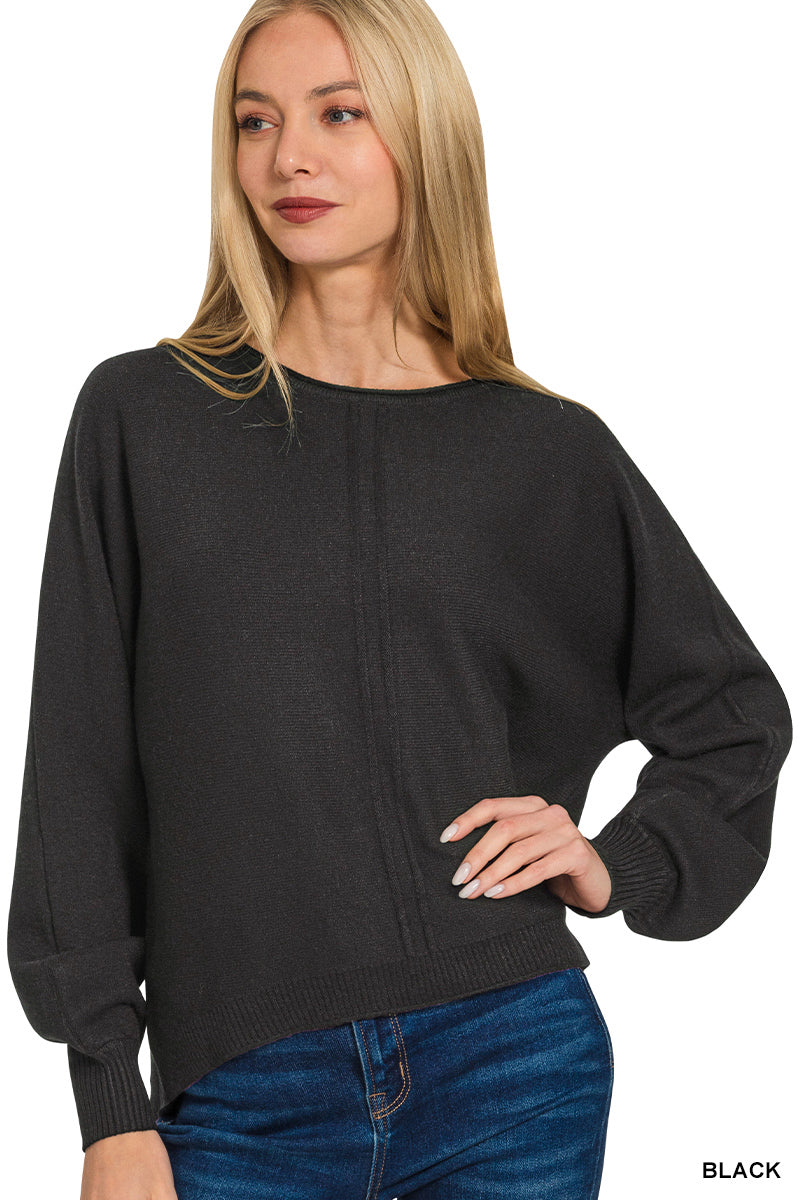 Front Seam Hi-Lo Sweater (in 6 colors!)