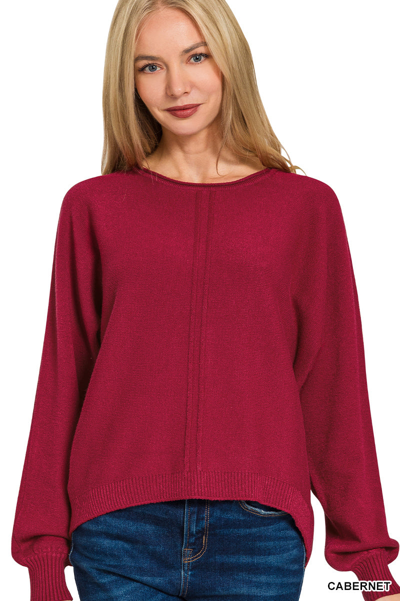 Front Seam Hi-Lo Sweater (in 6 colors!)