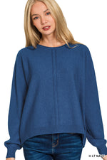Front Seam Hi-Lo Sweater (in 6 colors!)