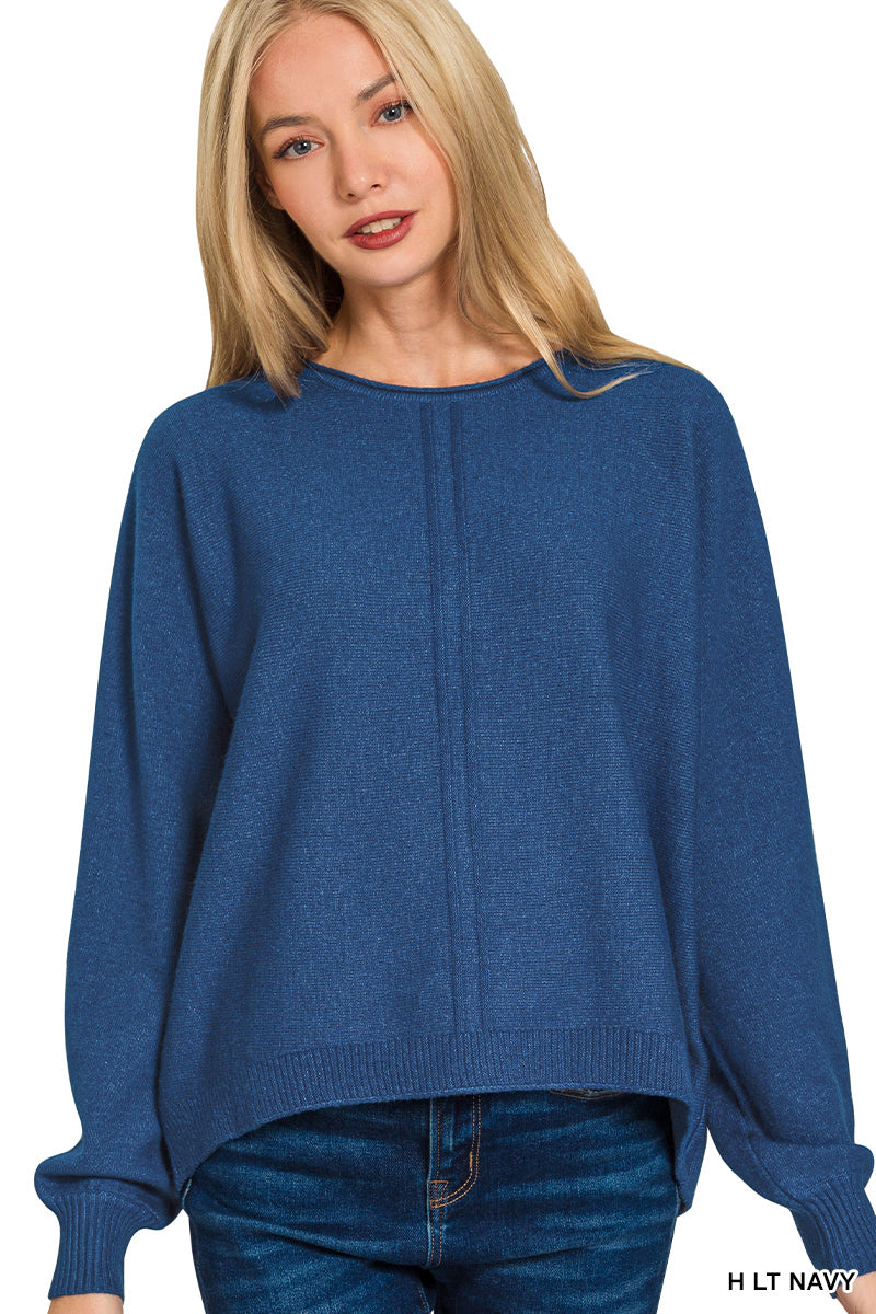 Front Seam Hi-Lo Sweater (in 6 colors!)
