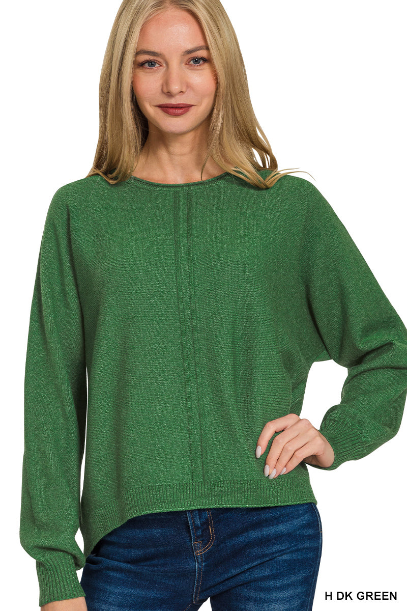 Front Seam Hi-Lo Sweater (in 6 colors!)