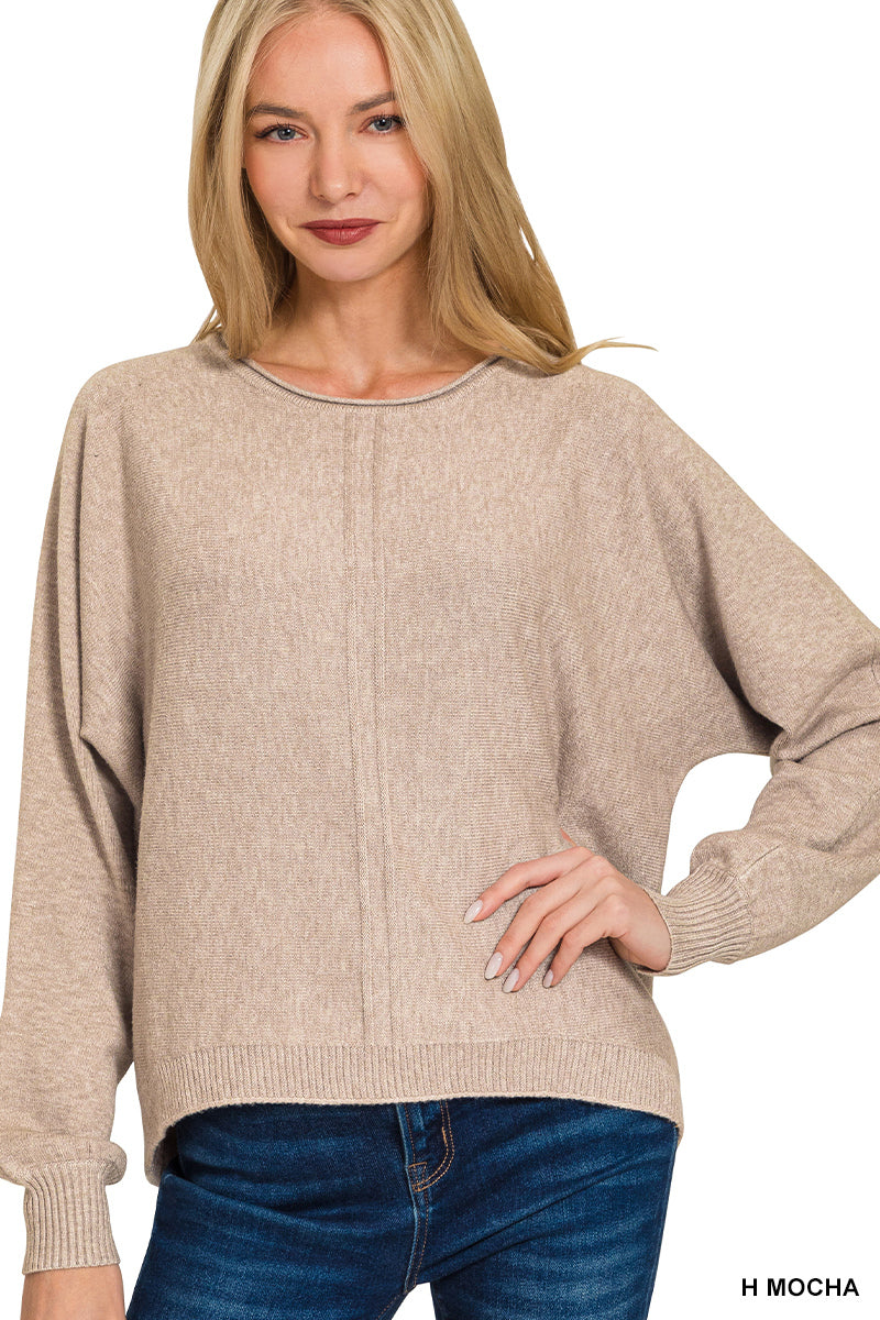Front Seam Hi-Lo Sweater (in 6 colors!)