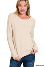 Viscose Round Neckline Basic Sweater