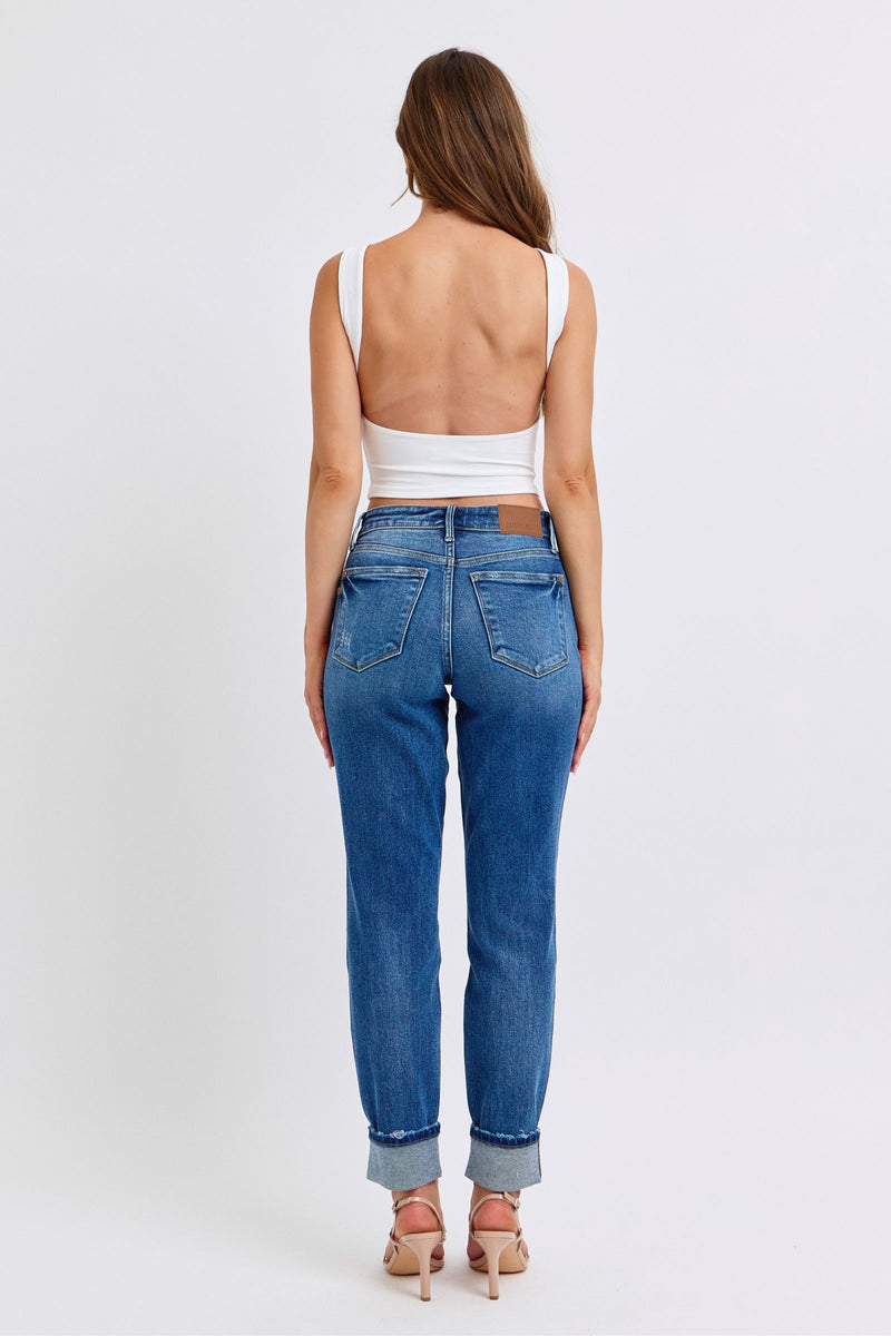 Judy Blue Vintage Wash Boyfriend Jeans