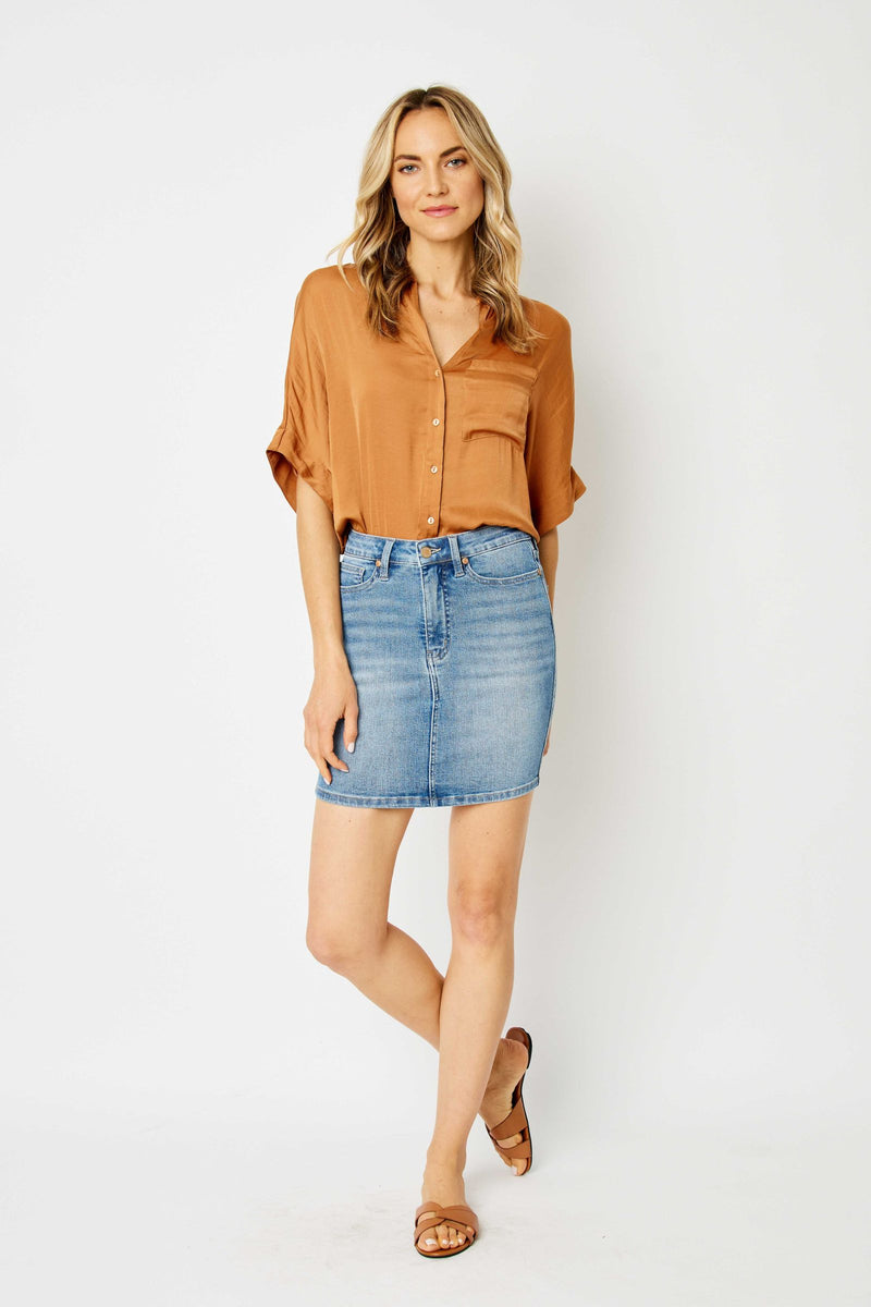 Judy Blue High Waist Tummy Control Jean Skirt