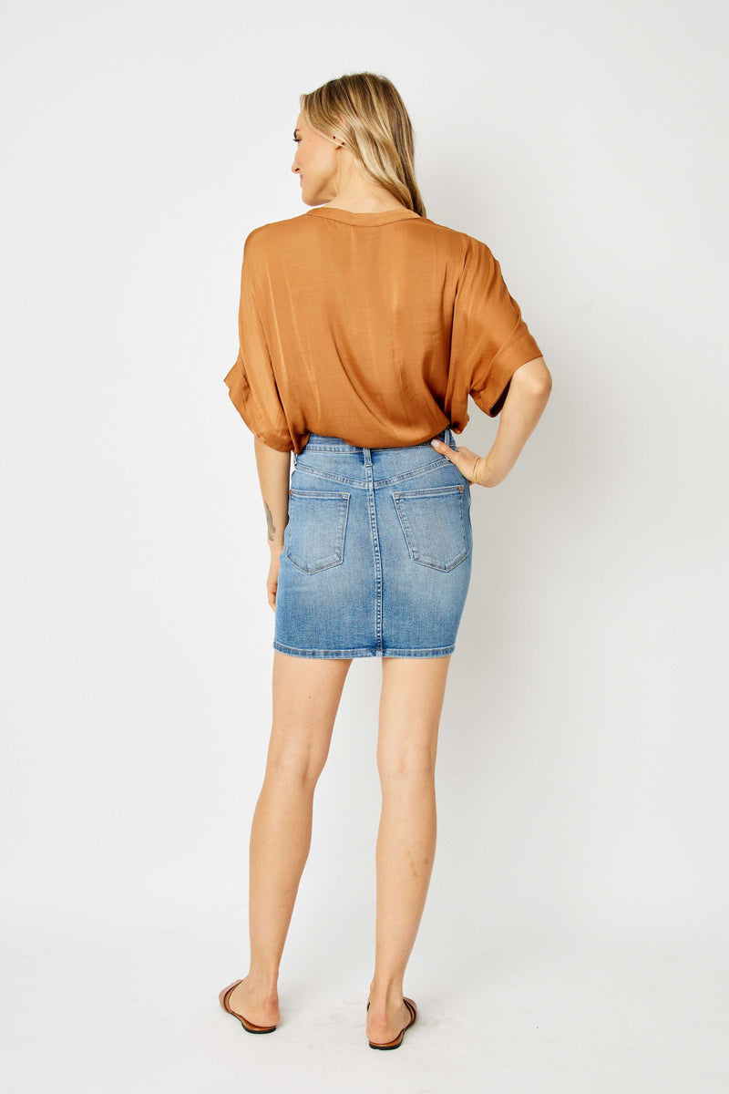 Judy Blue High Waist Tummy Control Jean Skirt