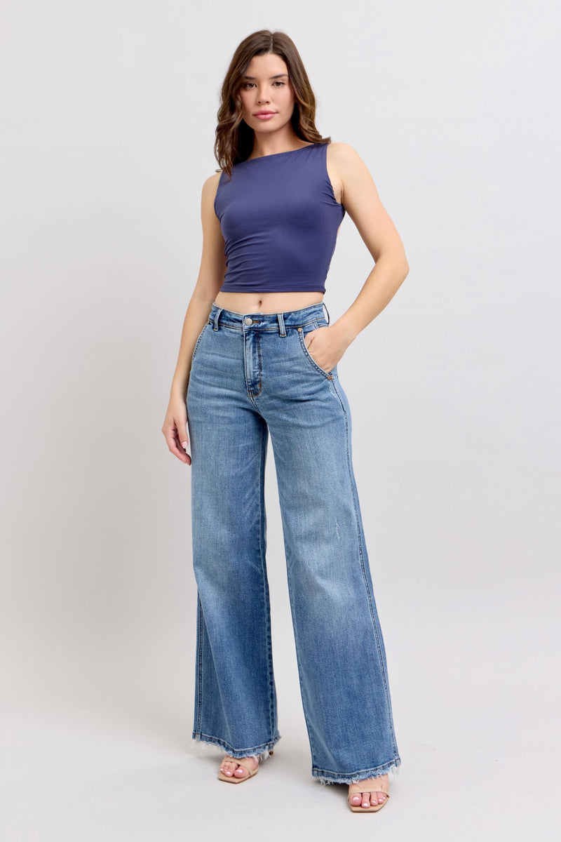 Judy Blue HW Retro Wide Leg Jeans