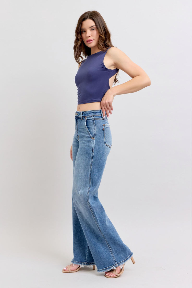 Judy Blue HW Retro Wide Leg Jeans