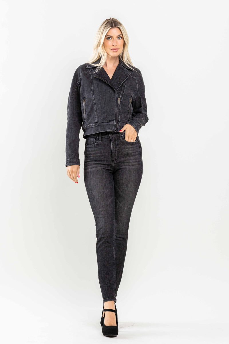 Judy Blue Tummy Control Black Wash Skinny High Waist Jeans