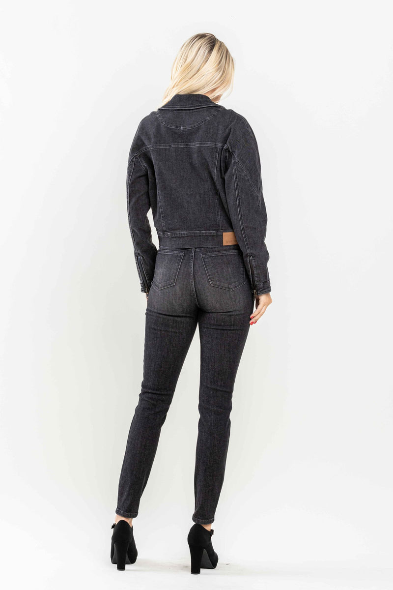 Judy Blue Tummy Control Black Wash Skinny High Waist Jeans