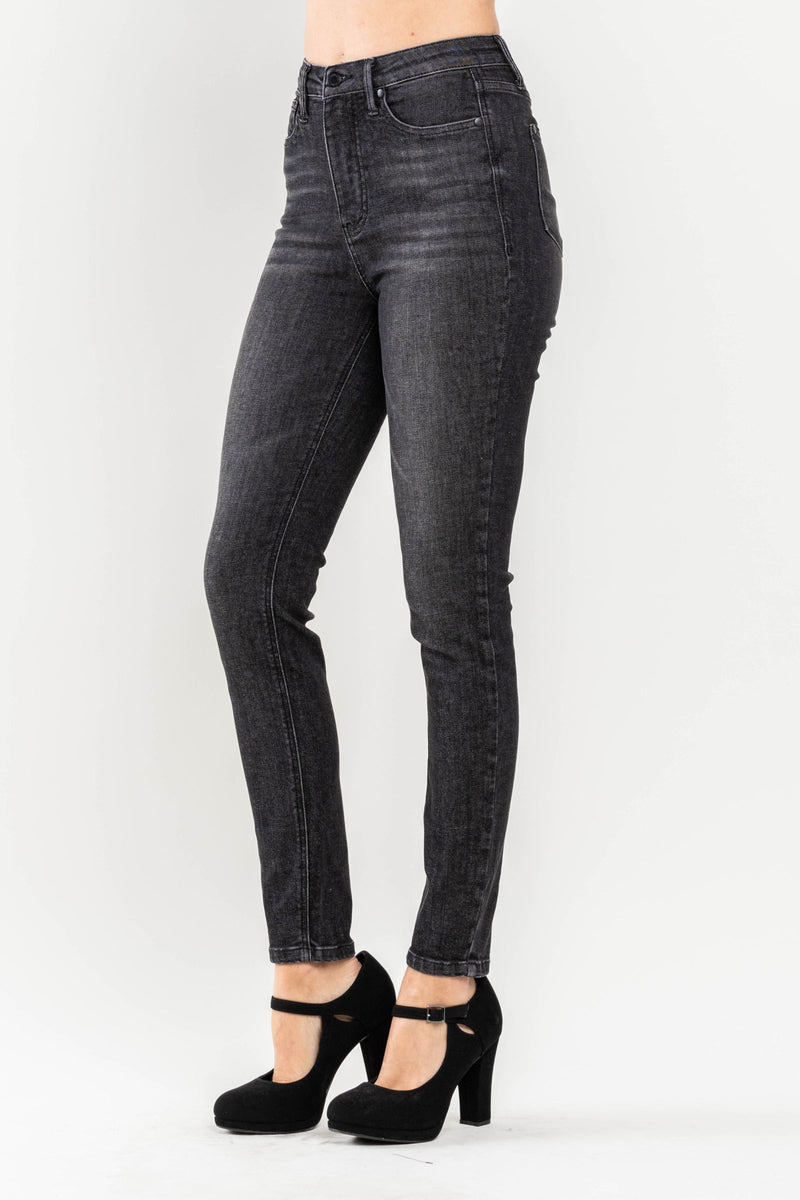 Judy Blue Tummy Control Black Wash Skinny High Waist Jeans