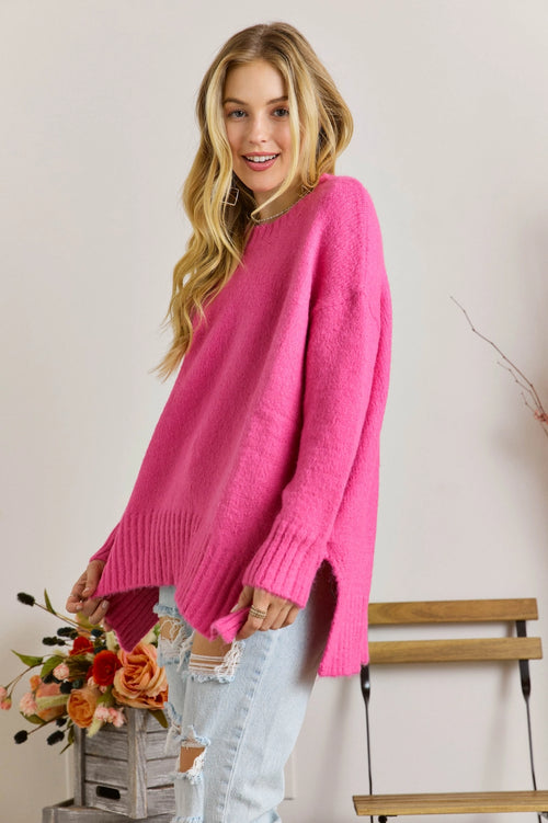 The Softest Sweater in Pink in Sizes S-3X