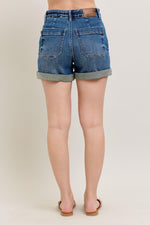 Judy Blue Jogger  Jean Shorts in White, Dark and Light Washed Denim