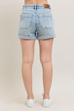 Judy Blue Jogger  Jean Shorts in White, Dark and Light Washed Denim