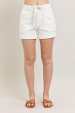 Judy Blue Jogger  Jean Shorts in White, Dark and Light Washed Denim