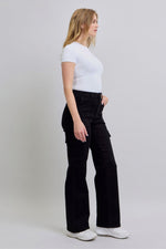 Judy Blue High Waist Cargo Wide Leg Straight Jeans