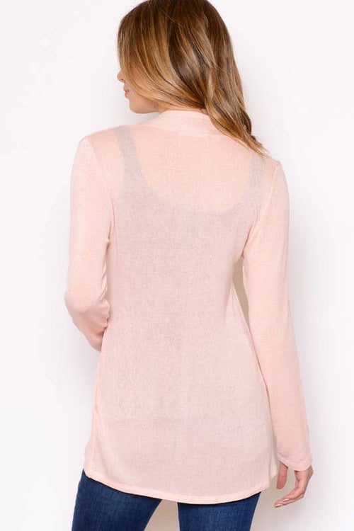 Light Pink Sheer Knit Cardigan