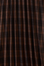Plaid Pleated Midi Skirt