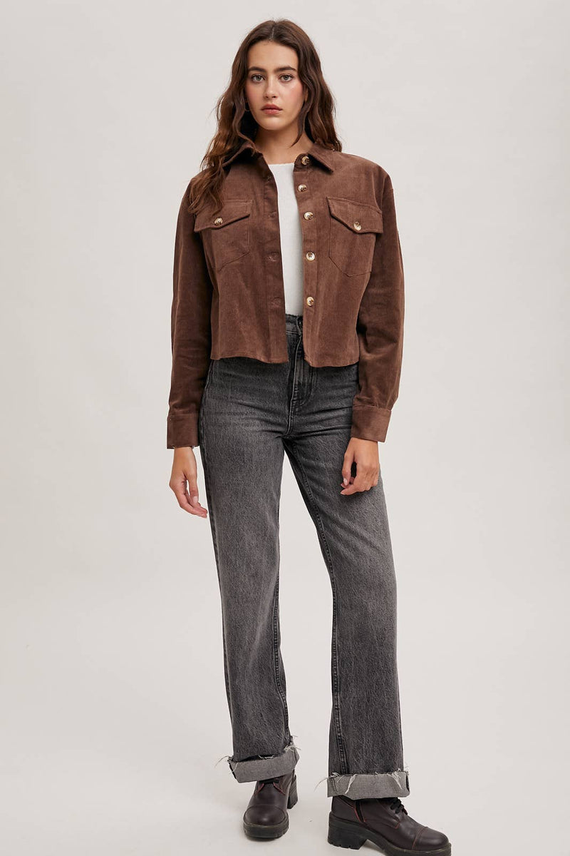 Corduroy Cropped Light Jacket