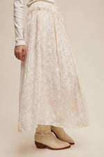 Floral Textured Maxi Skirt
