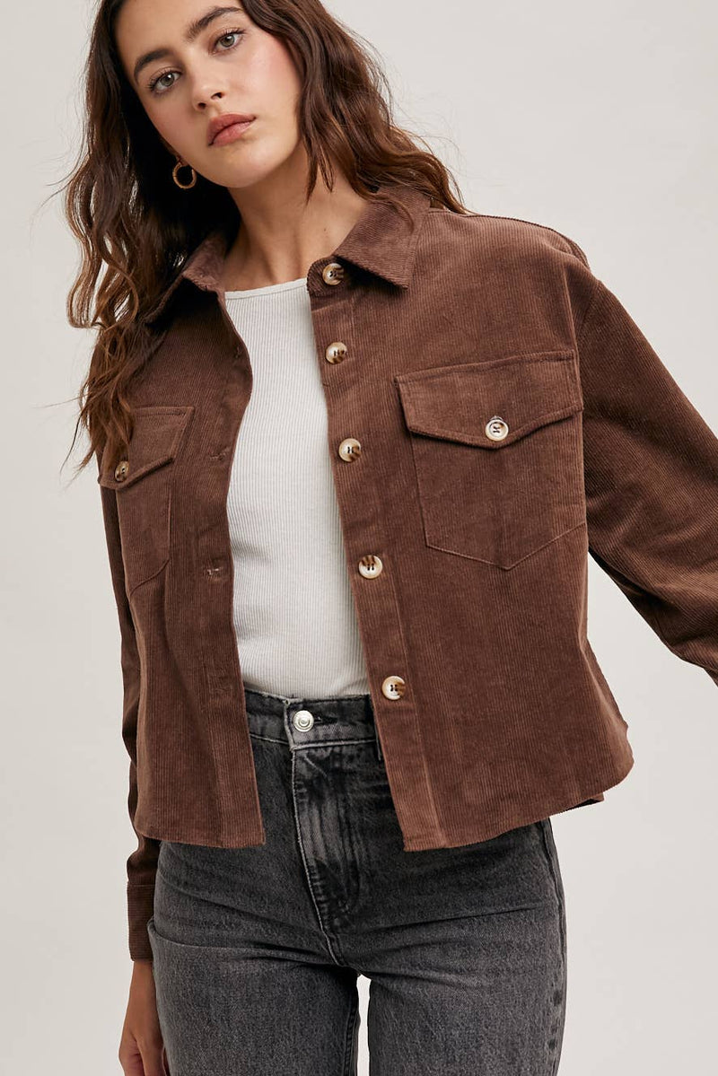 Corduroy Cropped Light Jacket