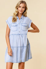 Tiered Denim Dress