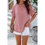 Ruffle Dusty Rose Blouse