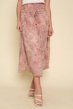 Smocked Animal Print Skirt