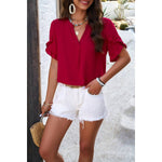 Ruffle Dusty Rose Blouse