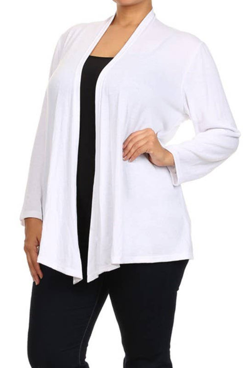 White Cardigan in Plus