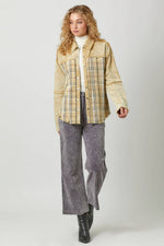 Tumbled Plaid Jacket in Sunflower