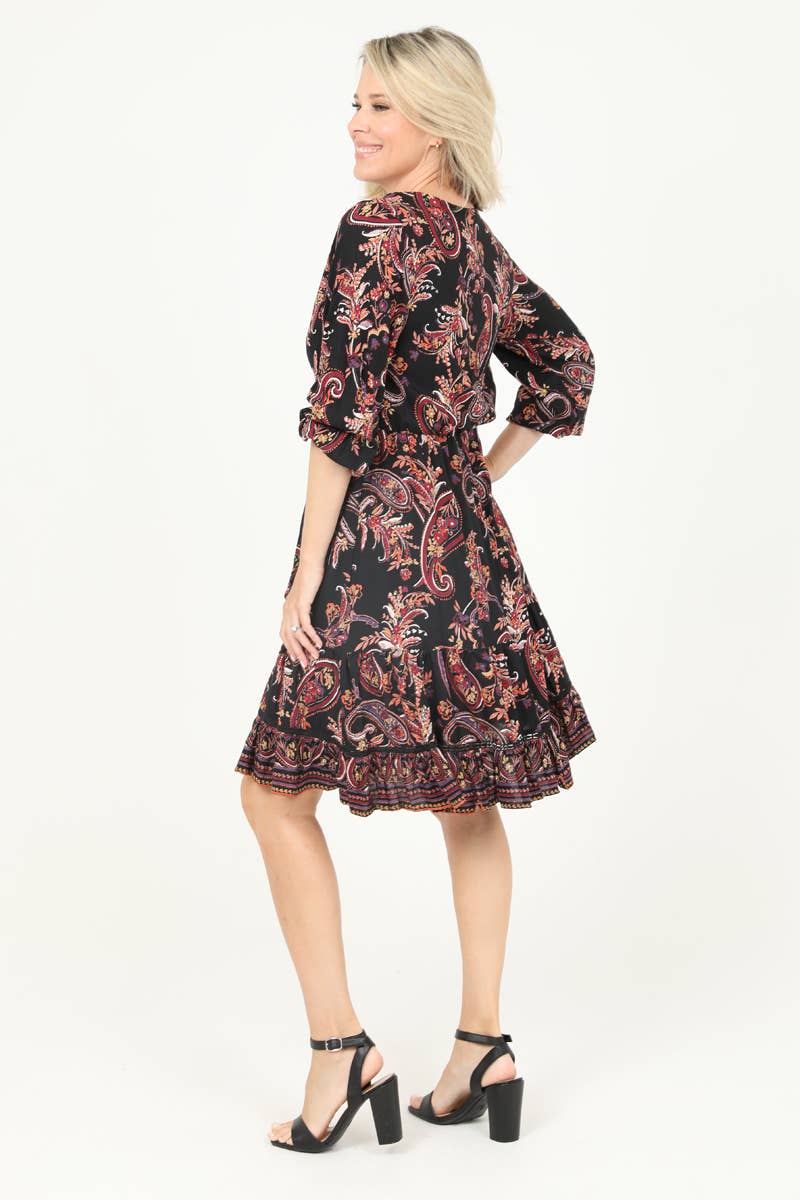 V Neck Surplice Dress