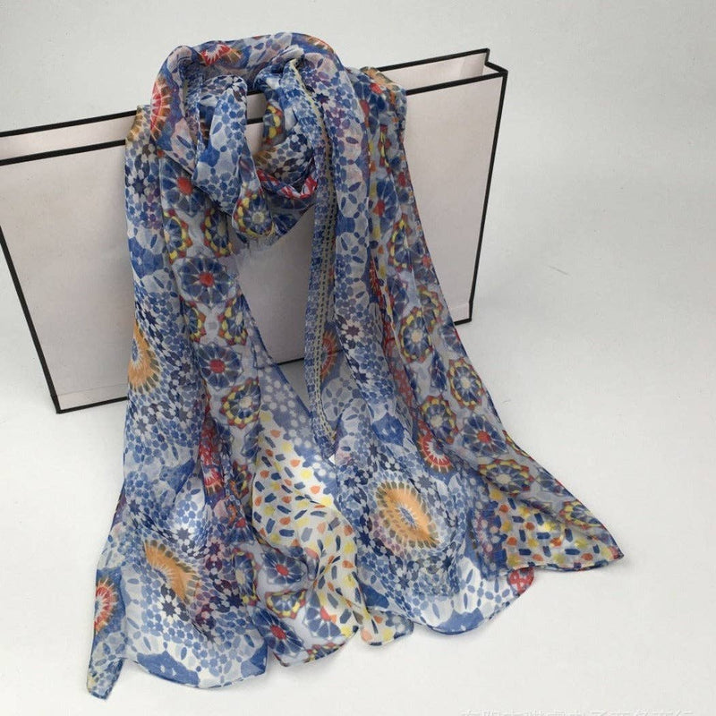 Scarvii - Boho Flowy Thin Scarf - Soft & Breathable