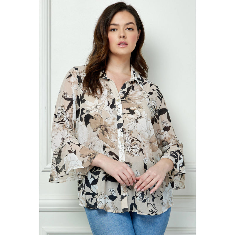 Plus Gorgeous Floral Blouse