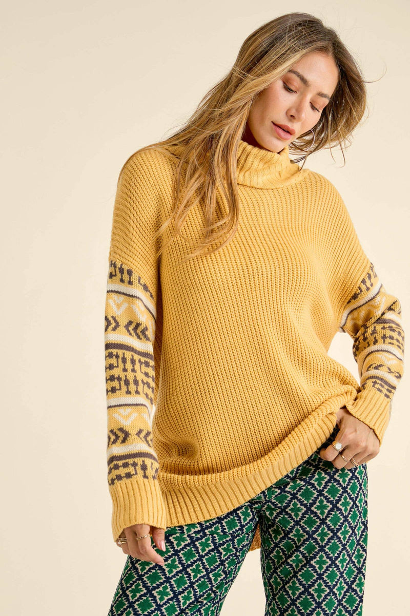 Amber Chunky Knit Turtleneck Sweater