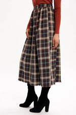 Navy Plaid Skirt