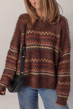 Boho Pattern Cinnamon Sweater