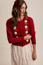 Handmade Crochet Flower Cardigan