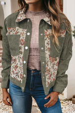 ✨RESTOCKED✨ Corduroy Floral Patchwork Tapestry Jacket