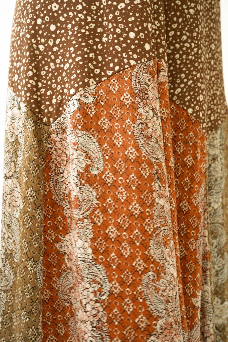 Mixed Print Fun Fall Skirt