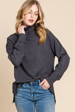 Turtleneck Solid Sweater